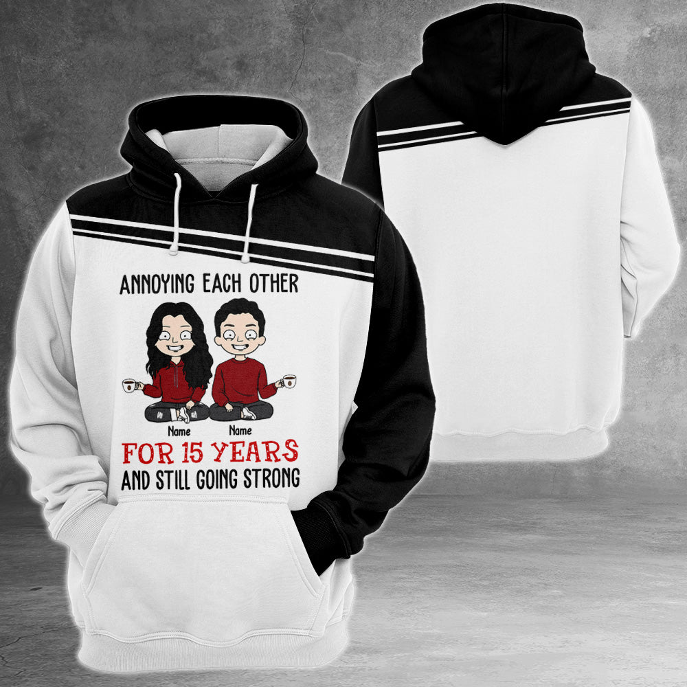 Annoying Each Other For Years And Still Going Strong Personalized All Over Print Shirts Birthday, Anniversary & Valentine Gift For Couple, Husband, Wife, Lover, Trna