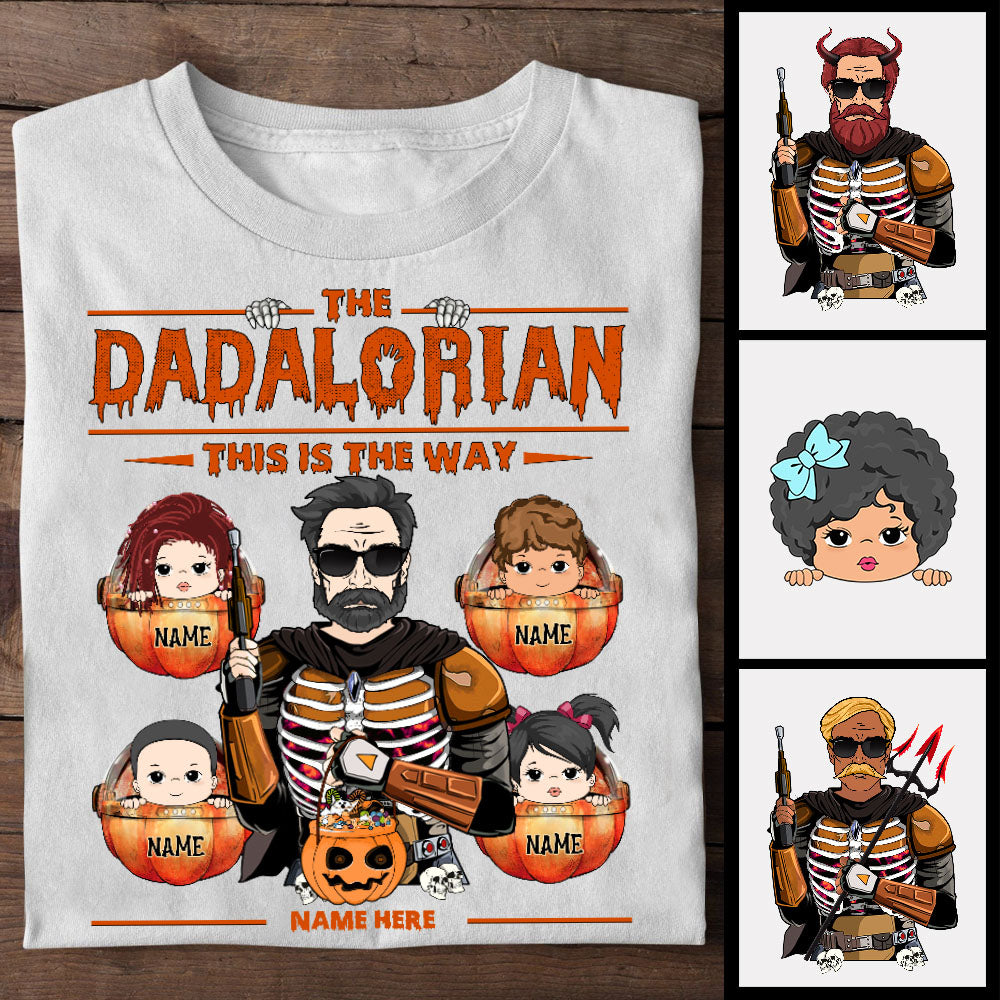 Dadalorian Personalized Shirt For Dad, Daddy Shirt Halloween Version, UOND