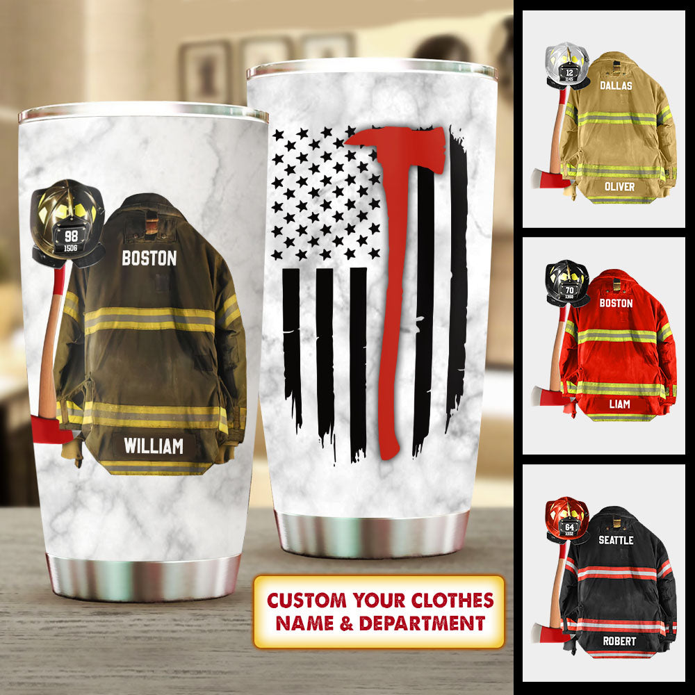 Firefighter Armor, Personalized Tumbler, Custom Clothes and Helmet, M0402, UOND