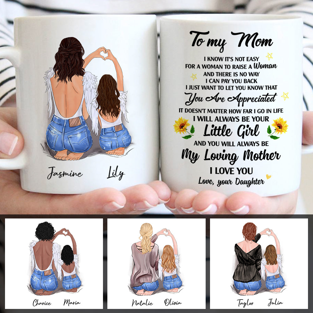 Personalized Sunflower To My Mom I Know It's Not Easy Mug For Mom Form Daughter PHTS