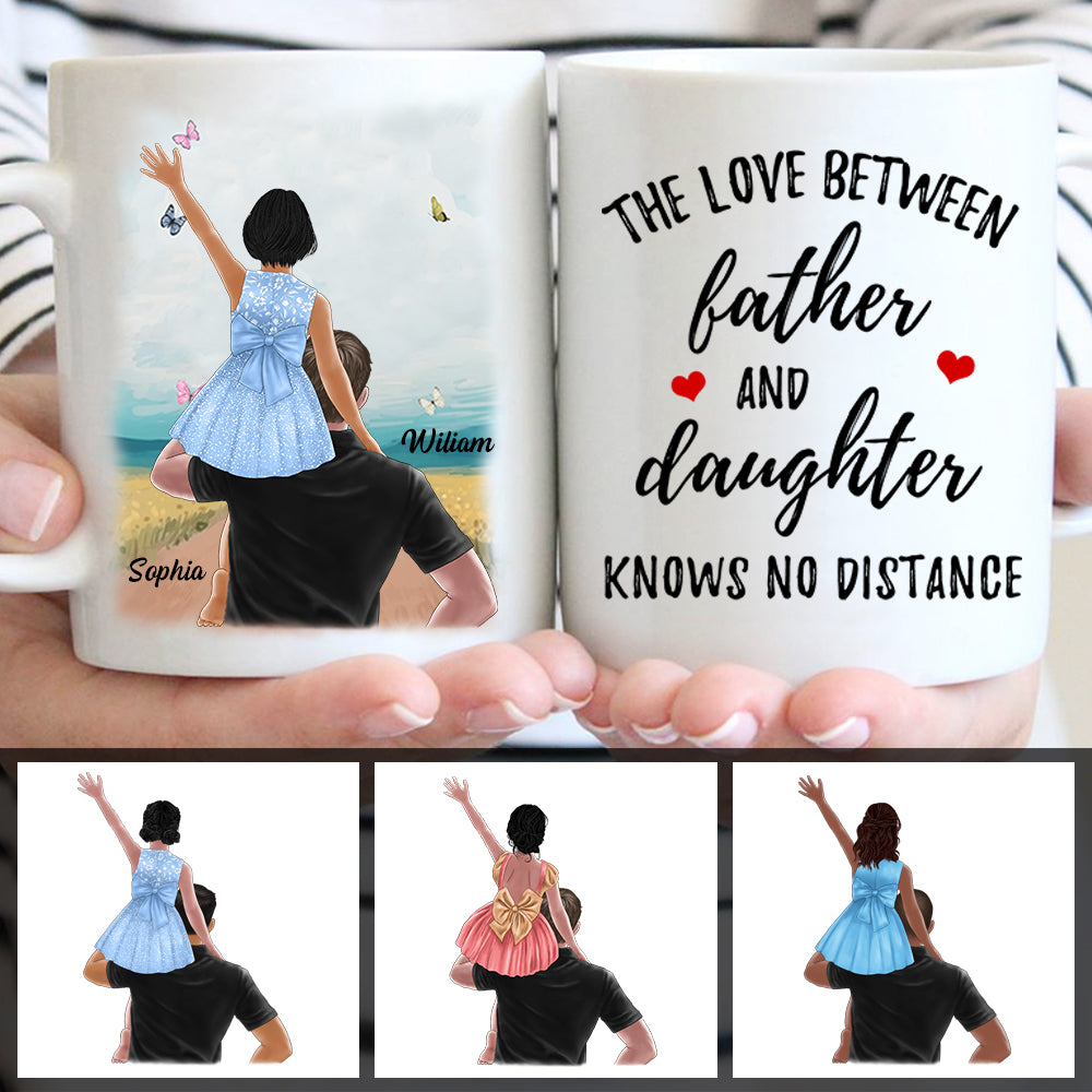 The Love Between Father And Daughter Knows No Distance - Dad & Daughter Mug - TD98-95
