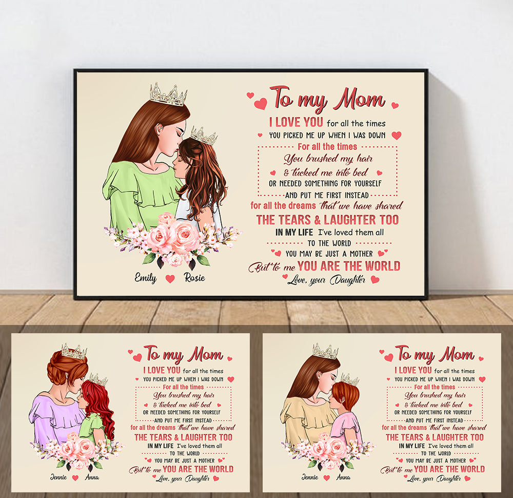The Love between a Mother and Daughter is Forever, Custom Poster & Canvas, Perfect Gift for your Mom from Daughter, Mother's day  - HG98 - UOND