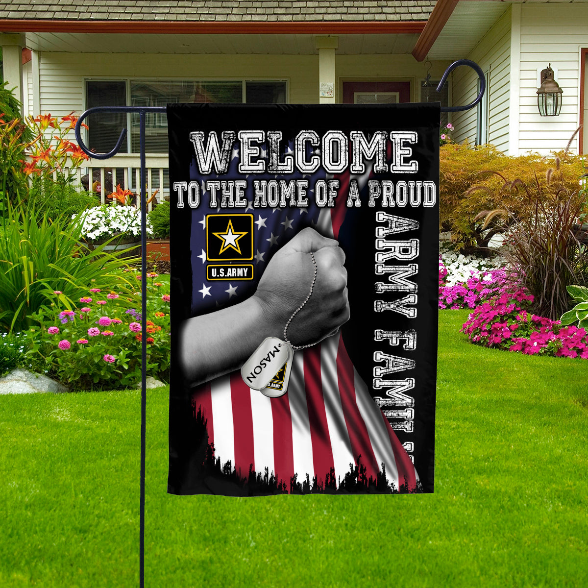 Garden Flag Welcome To The Home Of A Proud Military Family 0489
