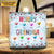 First Mom Now Grandma Colorful Balloons Personalized Tote Bag For Grandma, Hn98, Do99