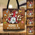 Grandma's Lovebugs Happy Gnomes Printed Leather Pattern Personalized Tote Bag For Grandma DO99 HN98