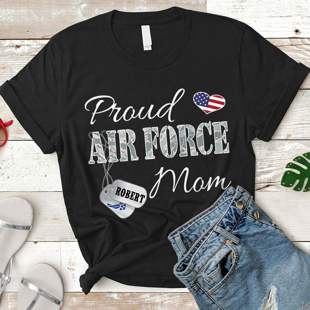 Personalized Airman's Name And Family Member | Proud AirForce Mom, Wife, Aunt, Sister | Military Shirt - K1702