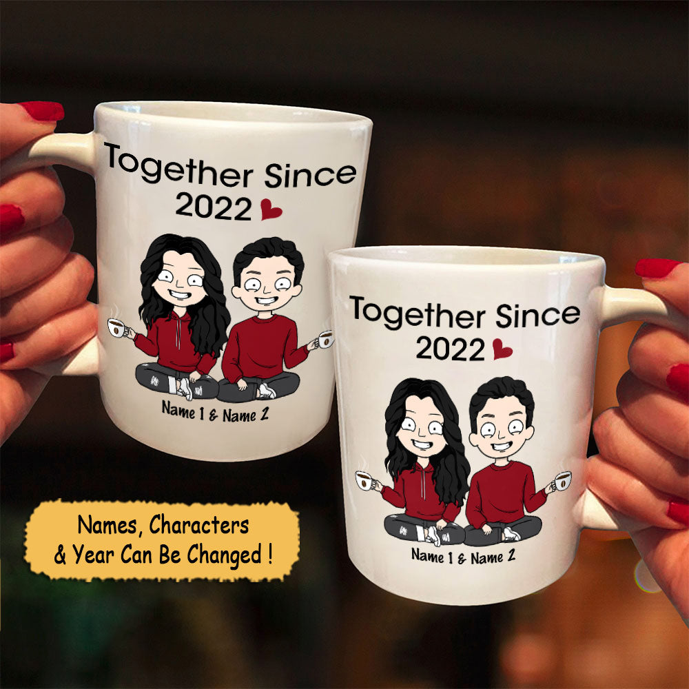 Together Since Personalized Mug Anniversary Valentine's Day Gift For Spouse Husband Wife Lovers Girlfriend Boyfriend DO99