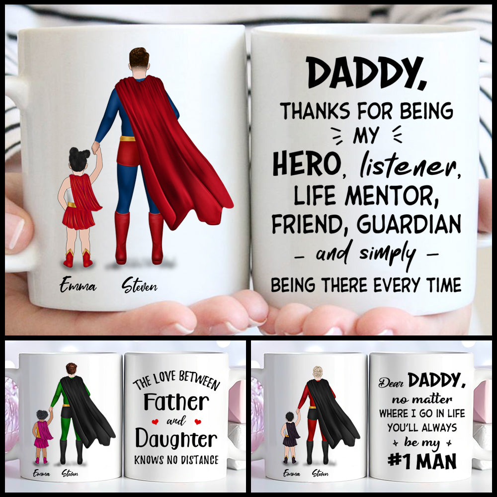 The love between a Father and a Daughter knows no distance Mug, Perfect Gift for Dad & Daughter, Father's day Gift - HG98 - HUTS