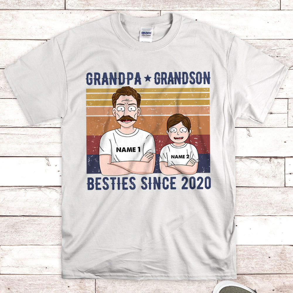 Grandpa And Grandson Personalized Shirts, UOND