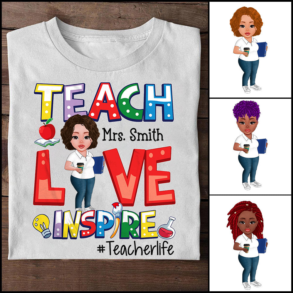 Teach Love Spoil Cute Back To School Personalized Shirt For Teacher  HN98 PHTS