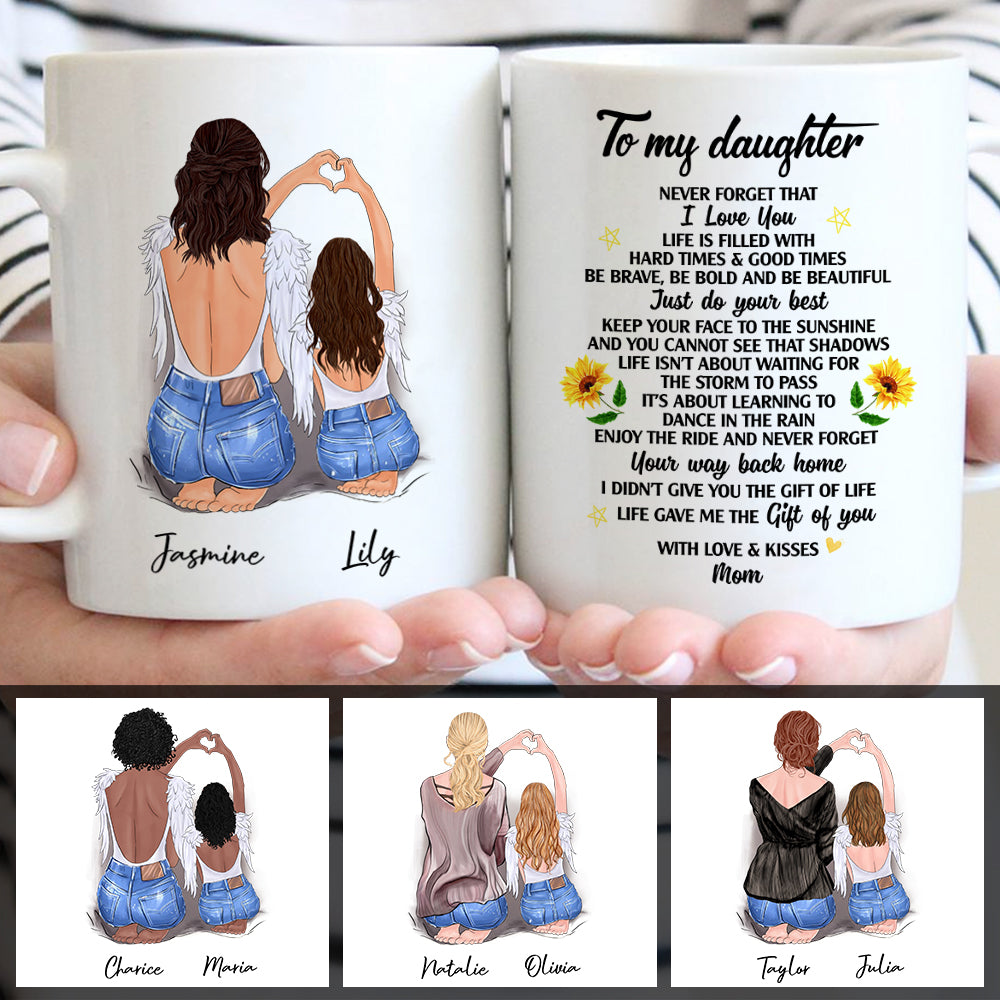 Personalized Never Forget That I Love You Mug For Mom From Daughter PHTS