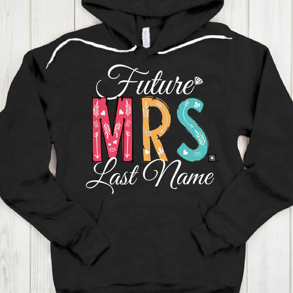 Personalized  Last Name Boyfriend - Future Mrs. Last Name Relaxed Boyfriend Shirt - DO99