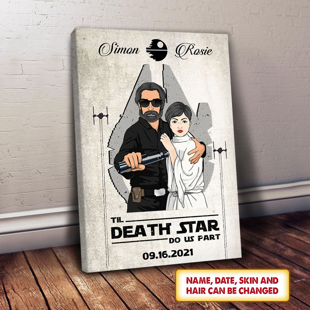Til Death Star Do Us Part Personalized Poster Canvas Valentine Day Gift For Couple, UOND