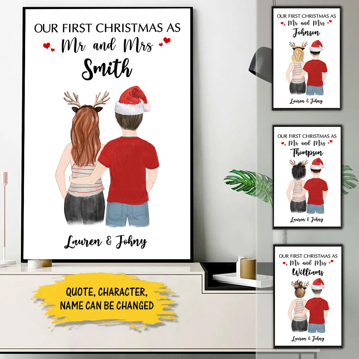 Just Married Couple - Our First Christmas As Mr & Mrs - Poster TD98-20
